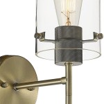 Globe Vintage Antique Brass / Clear Glass Wall Sconce - 120V/60W Globe Vintage Antique Brass / Clear Glass Wall Sconce - 120V/60W