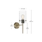 Globe Vintage Antique Brass / Clear Glass Wall Sconce - 120V/60W Globe Vintage Antique Brass / Clear Glass Wall Sconce - 120V/60W