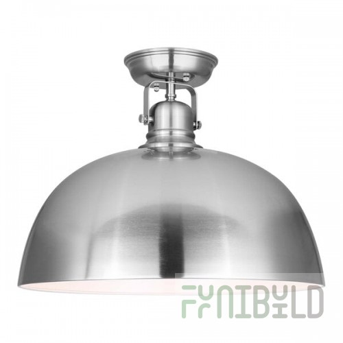 Canarm Polo Brushed Nickel Farmhouse Flush Mount Light - 120V, 100W