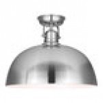 Canarm Polo Brushed Nickel Farmhouse Flush Mount Light - 120V, 100W