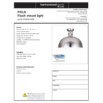 Canarm Polo Brushed Nickel Farmhouse Flush Mount Light - 120V, 100W