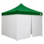 Caravan Canopy 21003205040 Classic 10' x 10' Green Heavy-Duty Commercial Grade Instant Canopy Deluxe Kit with Side Walls