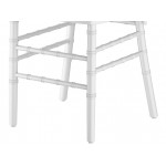 Lancaster Table & Seating White Wood Chiavari Chair with White Cushion