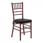 Lancaster Table & Seating White Wood Chiavari Chair with White Cushion