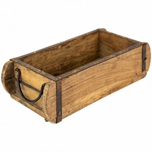 Kalalou Brick Mold Wooden Box with Handles Kalalou Brick Mold Wooden Box with Handles