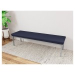 Lesro Lenox Steel Open House Navy Fabric 3-Seat Bench Lesro Lenox Steel Open House Navy Fabric 3-Seat Bench