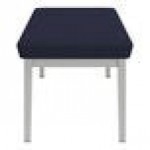 Lesro Lenox Steel Open House Navy Fabric 3-Seat Bench Lesro Lenox Steel Open House Navy Fabric 3-Seat Bench