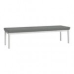 Lesro Lenox Steel Open House Navy Fabric 3-Seat Bench Lesro Lenox Steel Open House Navy Fabric 3-Seat Bench