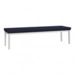 Lesro Lenox Steel Open House Navy Fabric 3-Seat Bench Lesro Lenox Steel Open House Navy Fabric 3-Seat Bench
