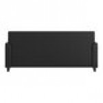 Flash Furniture Agent Black LeatherSoft Sofa with 2 Charging Banks and Wooden Feet