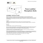 Flash Furniture Agent Black LeatherSoft Sofa with 2 Charging Banks and Wooden Feet