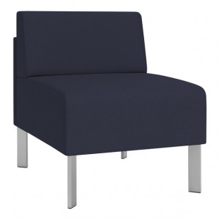 Lesro Luxe Lounge Series Open House Navy Fabric Guest Chair with Steel Legs Lesro Luxe Lounge Series Open House Navy Fabric Guest Chair with Steel Legs
