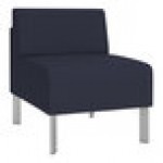 Lesro Luxe Lounge Series Open House Navy Fabric Guest Chair with Steel Legs Lesro Luxe Lounge Series Open House Navy Fabric Guest Chair with Steel Legs