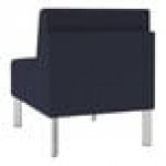 Lesro Luxe Lounge Series Open House Navy Fabric Guest Chair with Steel Legs Lesro Luxe Lounge Series Open House Navy Fabric Guest Chair with Steel Legs