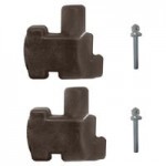 Grosfillex US960423 Resin Fence Post and Interlocking Base - Brown