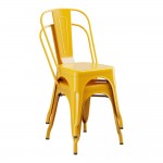 Lancaster Table & Seating Alloy Citrine Yellow Outdoor Cafe Chair Lancaster Table & Seating Alloy Citrine Yellow Outdoor Cafe Chair
