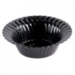 Fineline Flairware 215-BK 15 oz. Black Plastic Oval Bowl / Serving Boat - 300/Case Fineline Flairware 215-BK 15 oz. Black Plastic Oval Bowl / Serving Boat - 300/Case