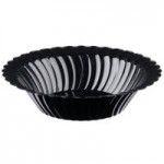 Fineline Flairware 215-BK 15 oz. Black Plastic Oval Bowl / Serving Boat - 300/Case Fineline Flairware 215-BK 15 oz. Black Plastic Oval Bowl / Serving Boat - 300/Case