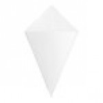 Carnival King 15 oz. White Square Cardboard Fry Cone - 500/Case