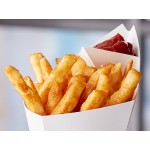 Carnival King 15 oz. White Square Cardboard Fry Cone - 500/Case