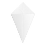 Carnival King 15 oz. White Square Cardboard Fry Cone - 500/Case