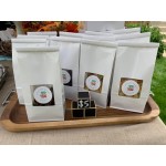 Choice 2 lb. Brown Kraft Customizable Paper Cookie / Coffee / Donut Bag with Window and Tin Tie Closure - 50/Pack