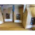 Choice 2 lb. Brown Kraft Customizable Paper Cookie / Coffee / Donut Bag with Window and Tin Tie Closure - 50/Pack