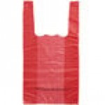 Choice 1/10 XS Size Red Unprinted Embossed Medium-Duty Plastic T-Shirt Bag - 1,500/Case Choice 1/10 XS Size Red Unprinted Embossed Medium-Duty Plastic T-Shirt Bag - 1,500/Case