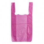Choice 1/10 XS Size Red Unprinted Embossed Medium-Duty Plastic T-Shirt Bag - 1,500/Case Choice 1/10 XS Size Red Unprinted Embossed Medium-Duty Plastic T-Shirt Bag - 1,500/Case