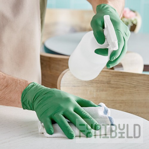 Showa Green Biodegradable Nitrile 4 Mil Powder-Free Gloves - Large - 1,000/Case