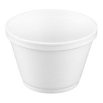 Dart 6SJ12 6 oz. White Customizable Foam Food Container - 1,000/Case