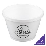 Dart 6SJ12 6 oz. White Customizable Foam Food Container - 1,000/Case