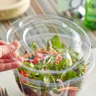 Stalk Market Clear PLA Lid for 24, 32, 48 oz. Salad Bowls - 300/Case