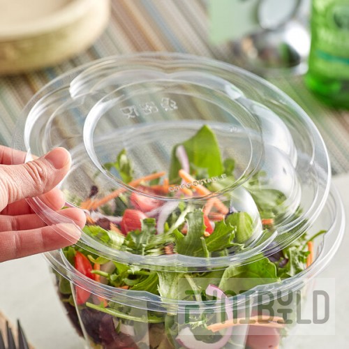 Stalk Market Clear PLA Lid for 24, 32, 48 oz. Salad Bowls - 300/Case