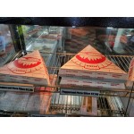 Choice Kraft Clay-Coated Clamshell Pizza Slice Box with Window - 400/Case Choice Kraft Clay-Coated Clamshell Pizza Slice Box with Window - 400/Case