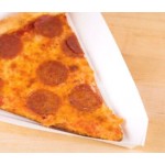 Choice Kraft Clay-Coated Clamshell Pizza Slice Box with Window - 400/Case Choice Kraft Clay-Coated Clamshell Pizza Slice Box with Window - 400/Case