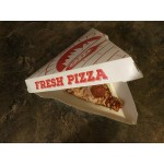 Choice Kraft Clay-Coated Clamshell Pizza Slice Box with Window - 400/Case Choice Kraft Clay-Coated Clamshell Pizza Slice Box with Window - 400/Case