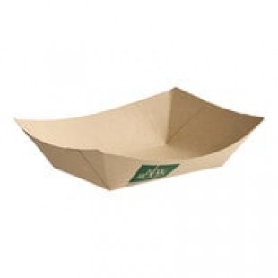 World Centric NoTree #300 3 lb. Compostable Food Tray - 500/Case