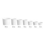 Choice 16 oz. White Double Poly-Coated Paper Food Cup - 50/Pack