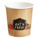 Choice 16 oz. White Double Poly-Coated Paper Food Cup - 50/Pack