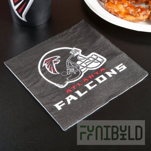 Creative Converting Atlanta Falcons 2-Ply Luncheon Napkin - 192/Case