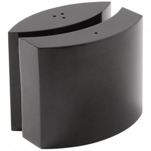 American Metalcraft SPDB11 4 oz. Black Stainless Steel Embracing Salt and Pepper Shaker Set - 12/Case