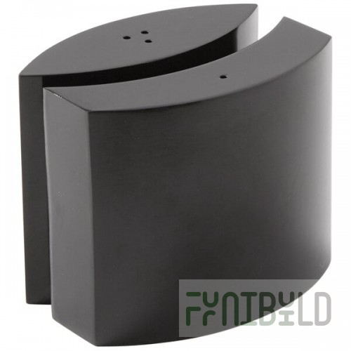 American Metalcraft SPDB11 4 oz. Black Stainless Steel Embracing Salt and Pepper Shaker Set - 12/Case