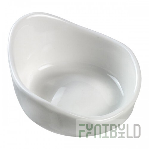 Solia Pasta Tortellini 0.5 oz. White Porcelain Mini Dish - 192/Case