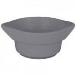 RAK Porcelain Chef's Fusion 7 oz. Stone Gray Porcelain Ramekin with Grooves - 12/Case