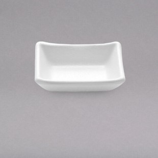 Elite Global Solutions JWT57 Zen 1.7 oz. White Rectangular Kozara Melamine Sauce Cup - 6/Case Elite Global Solutions JWT57 Zen 1.7 oz. White Rectangular Kozara Melamine Sauce Cup - 6/Case