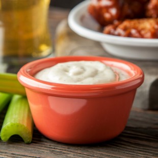 Carlisle 4 oz. Sunset Orange Smooth Melamine Ramekin - 48/Case