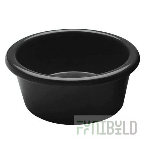 Elite Global Solutions R6SM Melamine Ramekins 6 oz. Black Round Melamine Ramekin - 6/Case