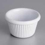 Acopa 1.5 oz. Red Fluted Melamine Ramekin - 12/Case Acopa 1.5 oz. Red Fluted Melamine Ramekin - 12/Case
