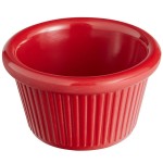 Acopa 1.5 oz. Red Fluted Melamine Ramekin - 12/Case Acopa 1.5 oz. Red Fluted Melamine Ramekin - 12/Case